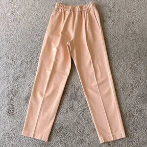 Forte Forte Peach Pull On Cotton Straight Leg Pants